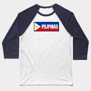 Pilipinas in Philippine Flag Baseball T-Shirt